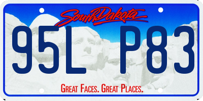 SD license plate 95LP83