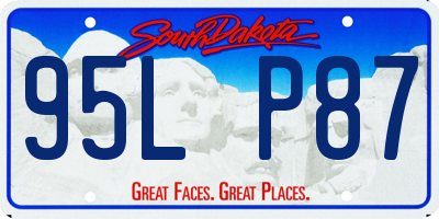 SD license plate 95LP87