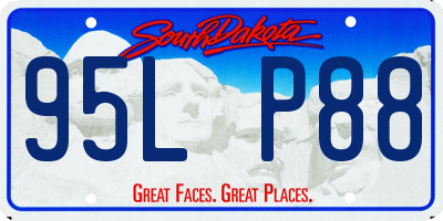 SD license plate 95LP88