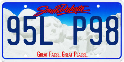 SD license plate 95LP98
