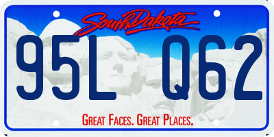 SD license plate 95LQ62
