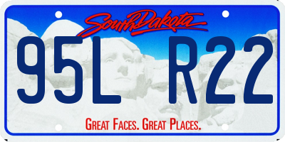 SD license plate 95LR22