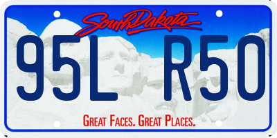 SD license plate 95LR50