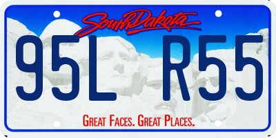 SD license plate 95LR55