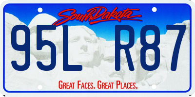 SD license plate 95LR87