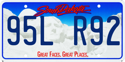 SD license plate 95LR92