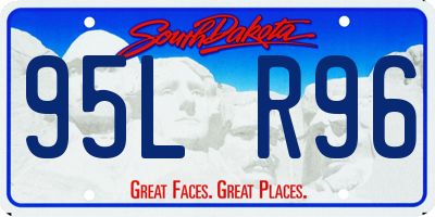 SD license plate 95LR96