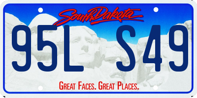 SD license plate 95LS49