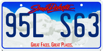 SD license plate 95LS63