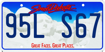 SD license plate 95LS67