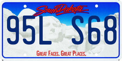 SD license plate 95LS68