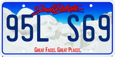 SD license plate 95LS69