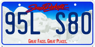 SD license plate 95LS80