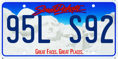 SD license plate 95LS92