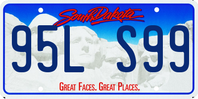 SD license plate 95LS99