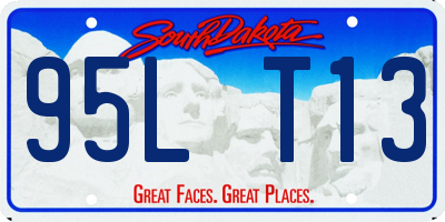 SD license plate 95LT13