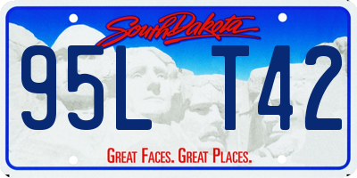 SD license plate 95LT42