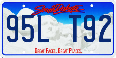 SD license plate 95LT92