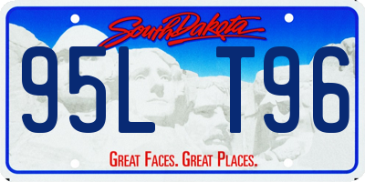 SD license plate 95LT96