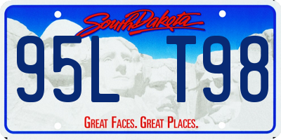 SD license plate 95LT98