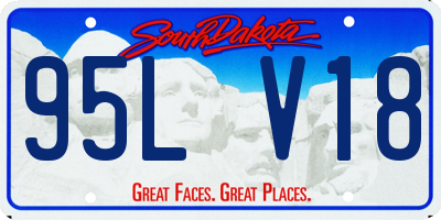 SD license plate 95LV18