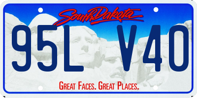 SD license plate 95LV40