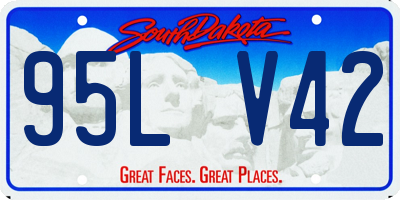 SD license plate 95LV42
