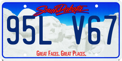 SD license plate 95LV67