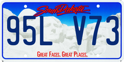 SD license plate 95LV73