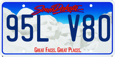 SD license plate 95LV80