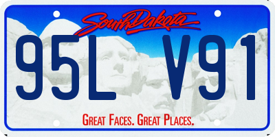 SD license plate 95LV91