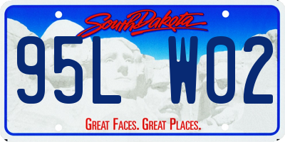 SD license plate 95LW02