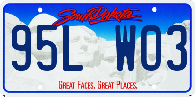 SD license plate 95LW03