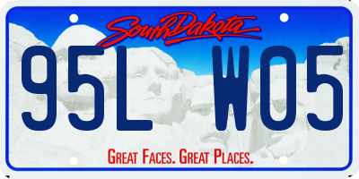 SD license plate 95LW05