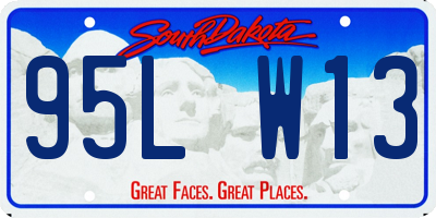 SD license plate 95LW13