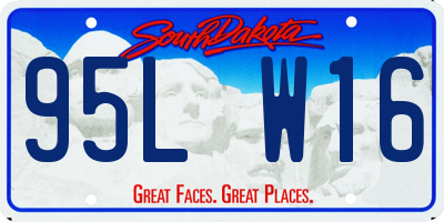 SD license plate 95LW16