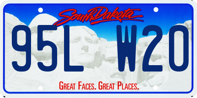 SD license plate 95LW20