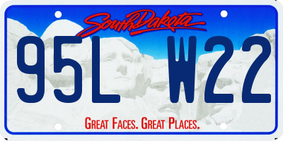 SD license plate 95LW22