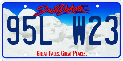 SD license plate 95LW23