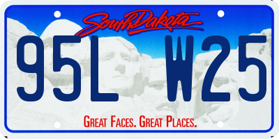 SD license plate 95LW25