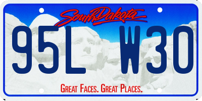 SD license plate 95LW30