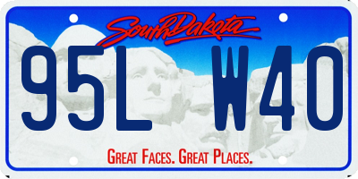 SD license plate 95LW40