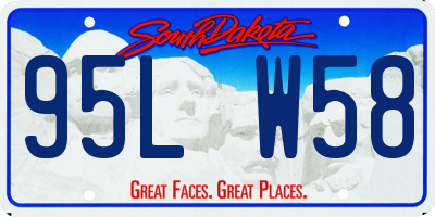 SD license plate 95LW58