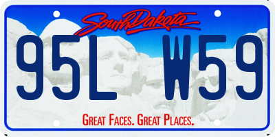 SD license plate 95LW59