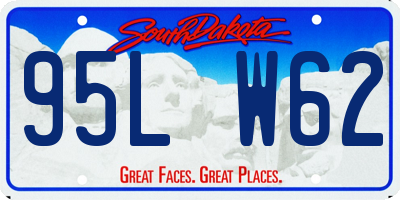 SD license plate 95LW62