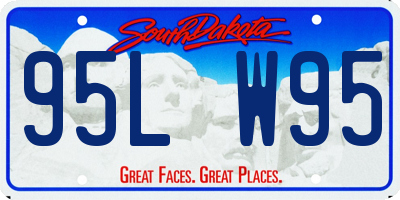 SD license plate 95LW95