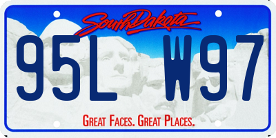 SD license plate 95LW97