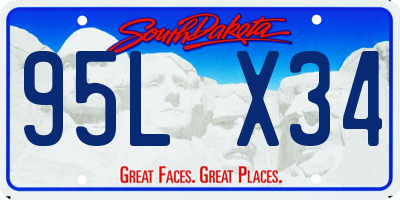 SD license plate 95LX34