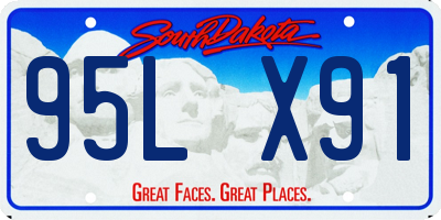 SD license plate 95LX91