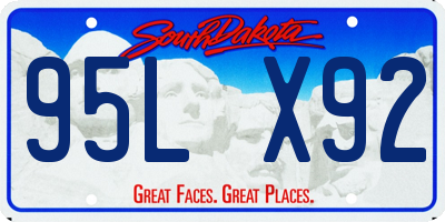 SD license plate 95LX92